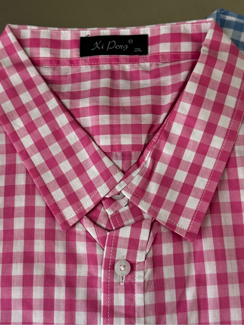 Set of 2 NEW Gingham Short Sleeve Shirts 2XL - Picture 7 of 8